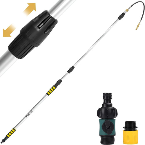 Gutter Cleaning Tool from the Ground | 16 ft Telescopic Gutter Cleaner Wand with Garden Hose Attachment