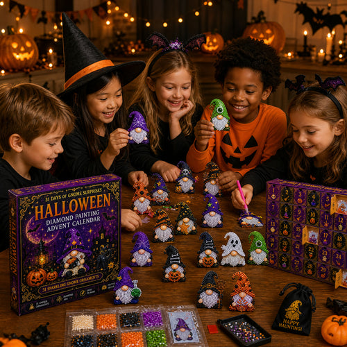 Halloween Gnome Diamond Painting Advent Calendar | 31 Days of DIY Diamond Art