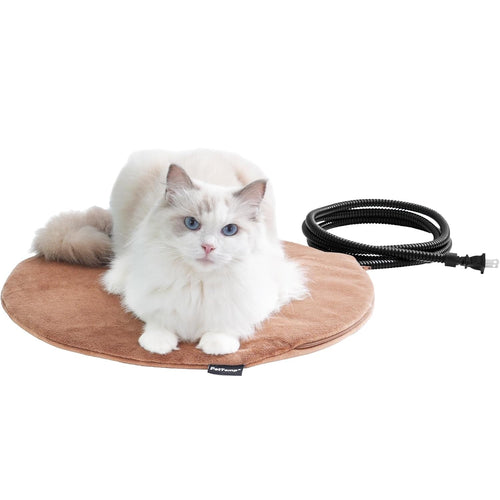 Heated Cat Bed Pad with Built-in Thermostat | Heated Cat Bed, Pet Heating Pad for Cats and Small Dogs, Indoor
