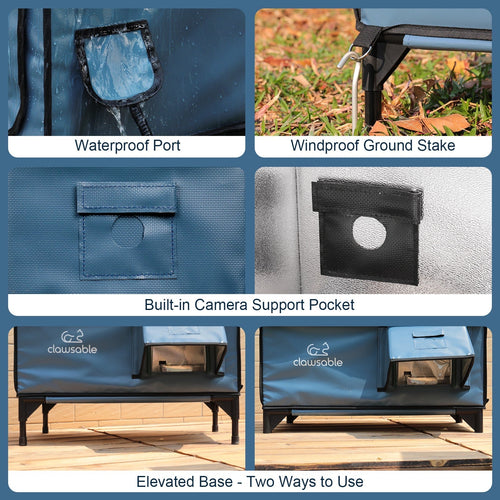 Heated Outdoor Cat House, Insulated and Waterproof | Heated Cat House for Outdoor Cats, Feral Cat Shelter for Winter