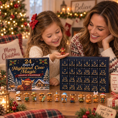 Highland Cow Advent Calendar 2026 | 24 Collectible Highland Cow Figures