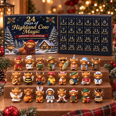 Highland Cow Advent Calendar 2026 | 24 Collectible Highland Cow Figures