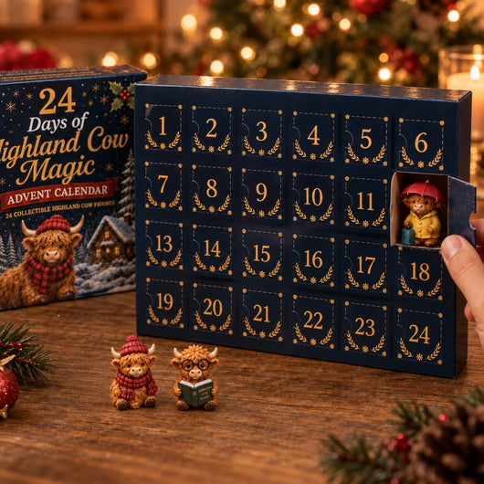 Highland Cow Advent Calendar 2026 | 24 Collectible Highland Cow Figures