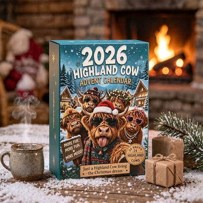 2026 Highland Cow Christmas Advent Calendar | 24 Funny Highland Cow Figures