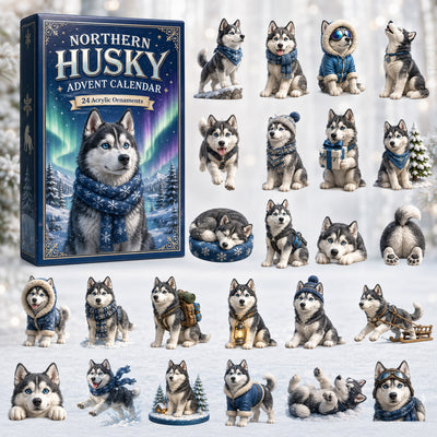 Husky Advent Calendar 2026 | 24 Husky Ornaments