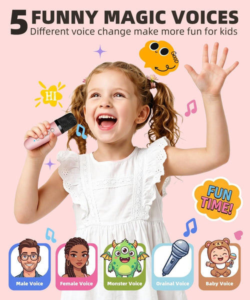 Kids Karaoke Machine with 2 Wireless Microphones | Karaoke Machine, Bluetooth Karaoke Speaker, Mini Karaoke