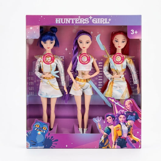 Hunters Girl Battle Edition, three singing dolls in one box