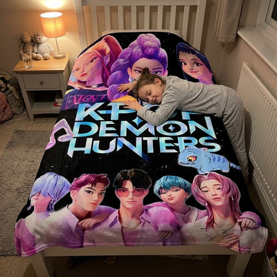 K-Pop Demon Hunters Blanket | Giant 150 x 200 cm Fleece Throw