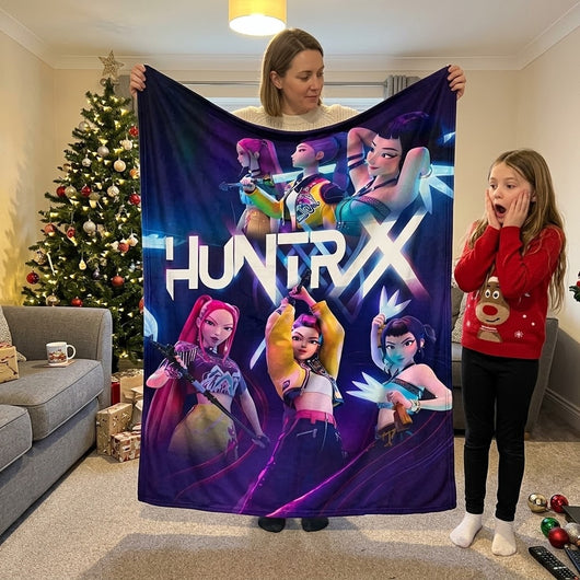 K-Pop Demon Hunters Blanket | Giant 150 x 200 cm Fleece Throw