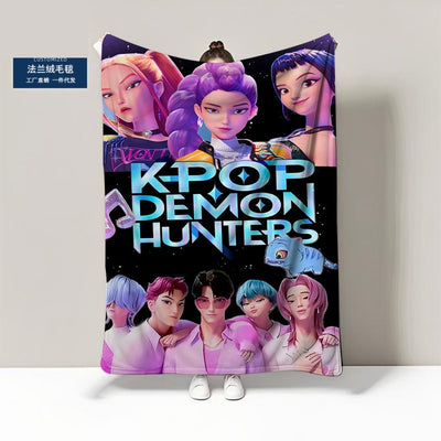 K-Pop Demon Hunters Blanket | Giant 150 x 200 cm Fleece Throw