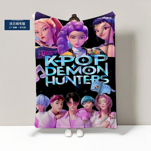 K-Pop Demon Hunters Blanket | Giant 150 x 200 cm Fleece Throw