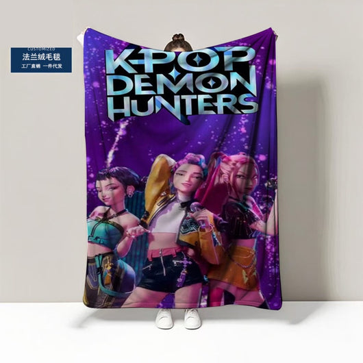 K-Pop Demon Hunters Blanket | Giant 150 x 200 cm Fleece Throw