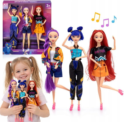 K-Pop singing dolls set of three with box