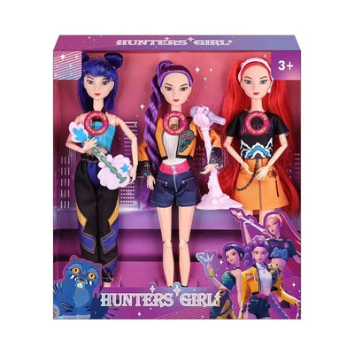 Hunters Girl box with all three dolls