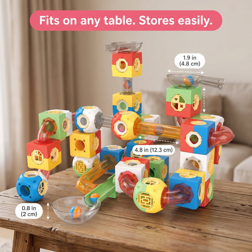 Marble Run Building Blocks Set | Marble Run for Kids, STEM Building Toy, Marble Track