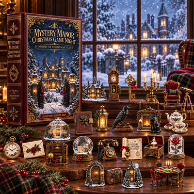 Mystery Manor Christmas Game Night Advent Calendar 2026 | 24 Nights of Christmas Clues