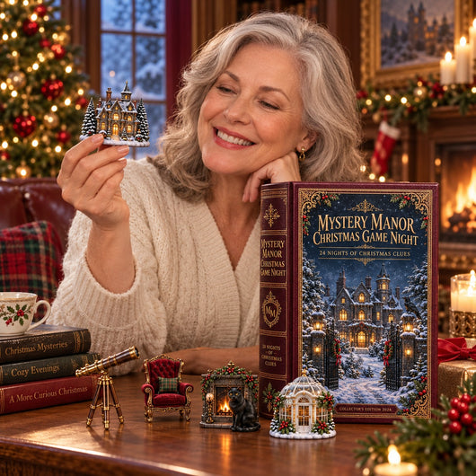 Mystery Manor Christmas Game Night Advent Calendar 2026 | 24 Nights of Christmas Clues