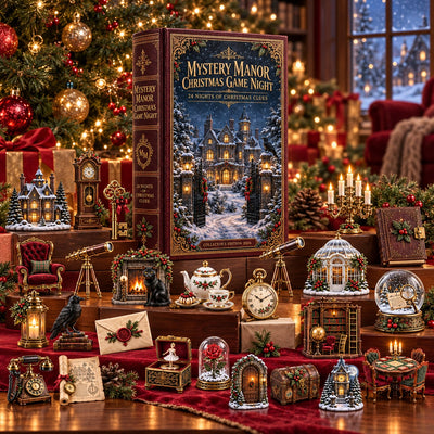 Mystery Manor Christmas Game Night Advent Calendar 2026 | 24 Nights of Christmas Clues