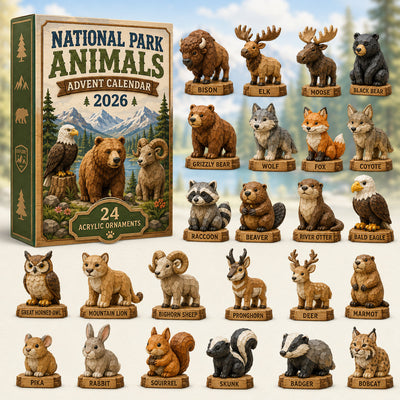 National Park Animals Advent Calendar 2026 | 24 Park Animal Ornaments