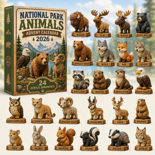 National Park Animals Advent Calendar 2026 | 24 Park Animal Ornaments