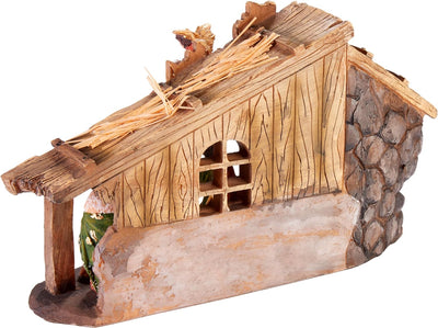Nativity Set with Stable | 11 Hand-Painted Resin Figurines for Christmas
