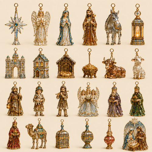 Nativity Story Advent Calendar 2026 | 24 Christmas Ornaments