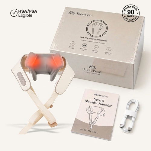 Neck Massager with Heat | Cordless Shiatsu Neck and Shoulder Massager with Deep Kneading