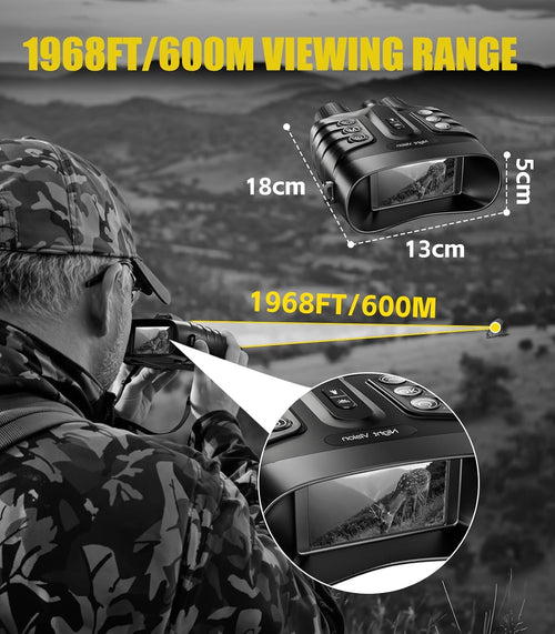 Night Vision Binoculars 4K | Digital Infrared Night Vision Goggles with 3 Inch Screen and Recording