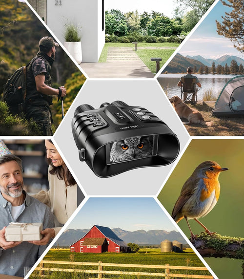 Night Vision Binoculars 4K | Digital Infrared Night Vision Goggles with 3 Inch Screen and Recording