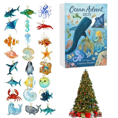 Ocean Animals Advent Calendar 2026 | 24 Sea Creature Ornaments