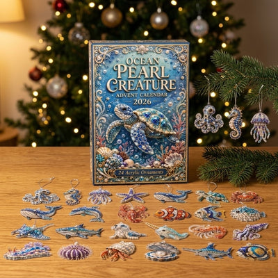Ocean Pearl Creature Advent Calendar 2026 | 24 Jewelled Sea Creature Ornaments