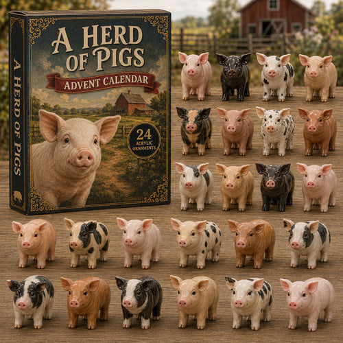 Pig Advent Calendar 2026 | 24 Pig Ornaments