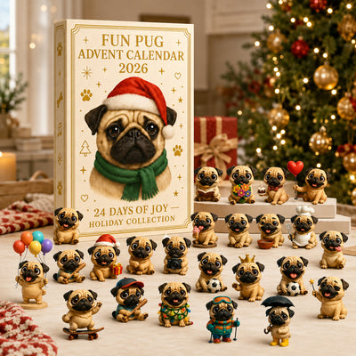 Pug Advent Calendar 2026 | 24 Pug Figures