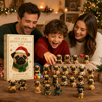 Pug Advent Calendar 2026 | 24 Pug Figures