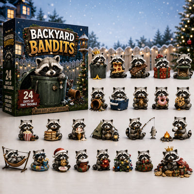 Raccoon Advent Calendar 2026 | 24 Backyard Bandits Raccoon Figures
