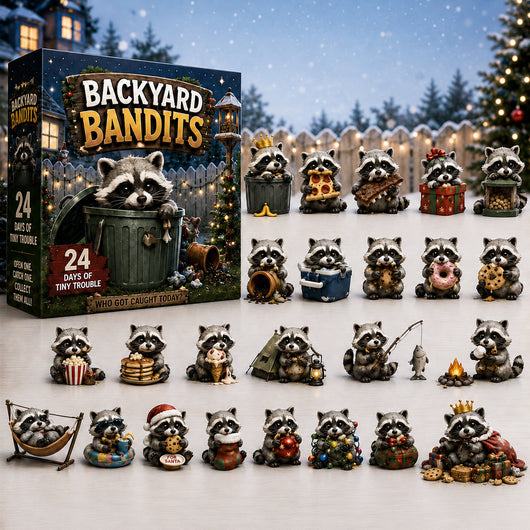 Raccoon Advent Calendar 2026 | 24 Backyard Bandits Raccoon Figures