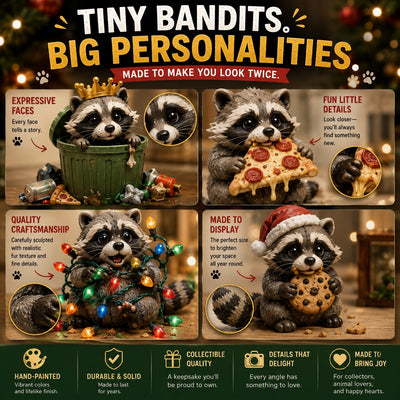 Raccoon Advent Calendar 2026 | 24 Backyard Bandits Raccoon Figures