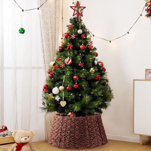 Christmas Tree Collar in Woven Rattan | Wicker Tree Skirt, Christmas Tree Stand Cover, Tree Basket