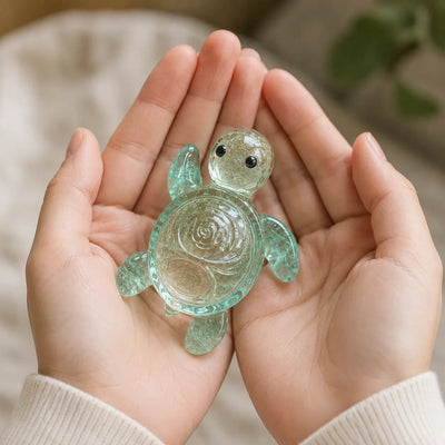 Recycled Glass Emotional Support Turtle | Pocket Companion Gift