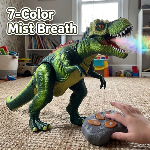 Remote Control Mist-Breathing T-Rex | Dinosaur Toys for Kids, Walking RC Dinosaur, T Rex Toy