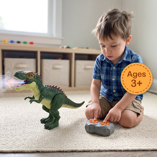 Remote Control Mist-Breathing T-Rex | Dinosaur Toys for Kids, Walking RC Dinosaur, T Rex Toy