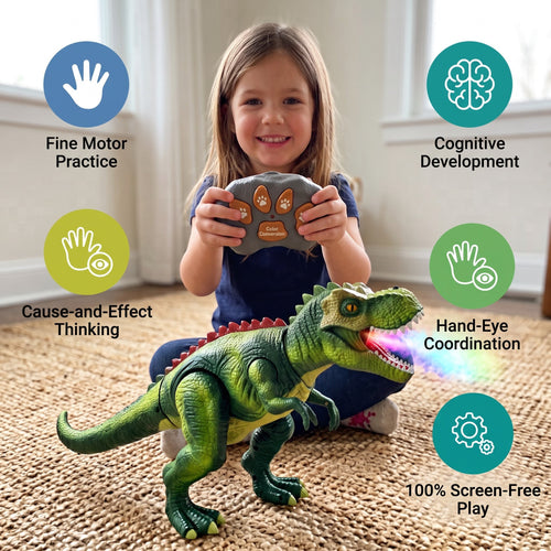Remote Control Mist-Breathing T-Rex | Dinosaur Toys for Kids, Walking RC Dinosaur, T Rex Toy