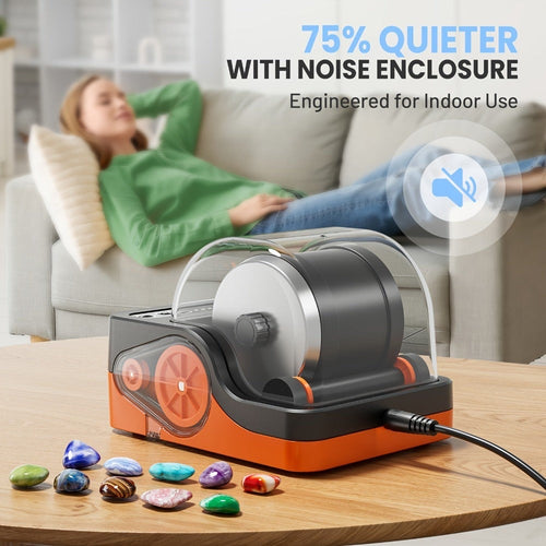 Rock Tumbler Kit | Rock Polisher with 9-Day Timer and 3 Speeds for Kids and Adults