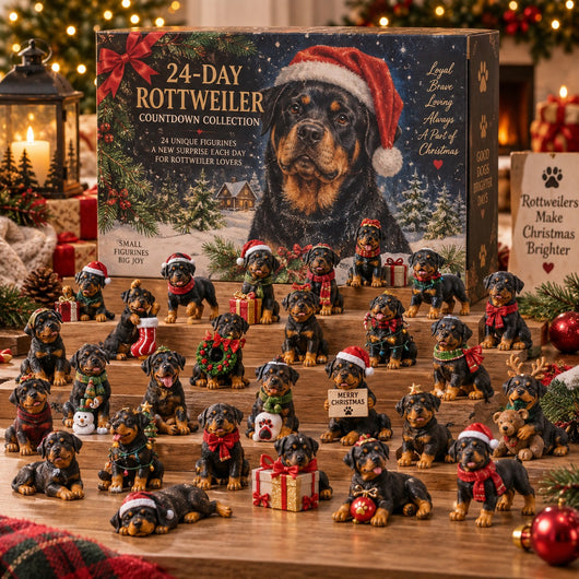 Rottweiler Advent Calendar 2026 | 24 Rottweiler Figures, Gift for Rottie Lovers
