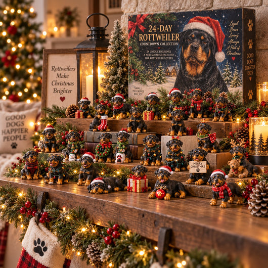 Rottweiler Advent Calendar 2026 | 24 Rottweiler Figures, Gift for Rottie Lovers