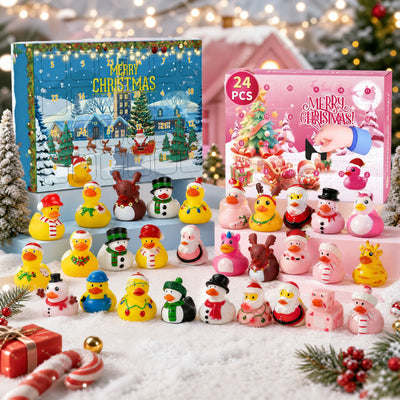 Rubber duck advent calendar box size 32 by 22.5 cm