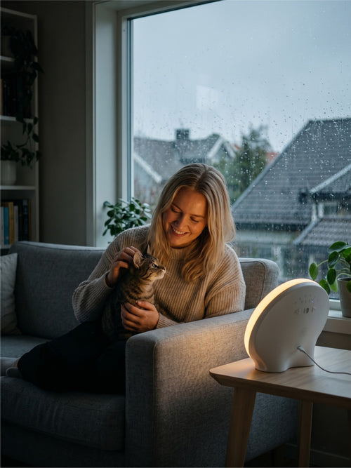 SAD Lamp 10,000 Lux Light Therapy Lamp | UV-Free Sun Lamp with Timer, Winter Blues Light, 2 Color Temperatures