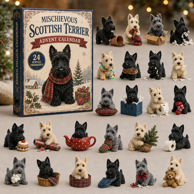 Scottish Terrier Advent Calendar 2026 | 24 Scottie Ornaments