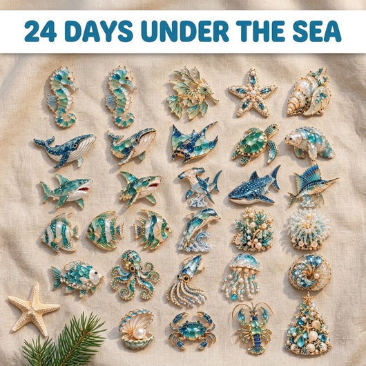Sea Glass Coastal Christmas Advent Calendar 2026 | 24 Days of Ocean Treasures