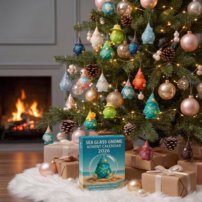 Sea Glass Gnome Advent Calendar 2026 | 24 Sea Glass Gnome Ornaments